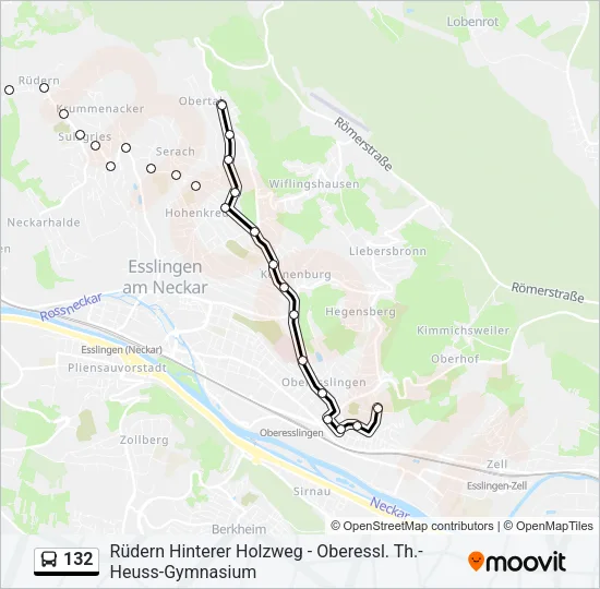 132 Bus Line Map