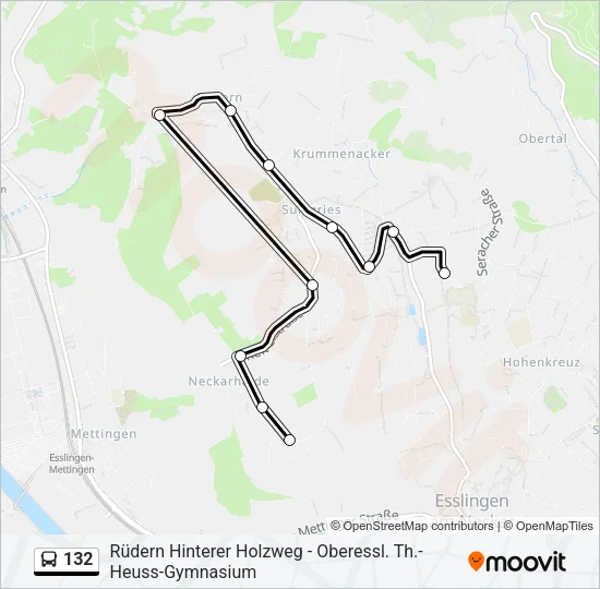 132 Bus Line Map