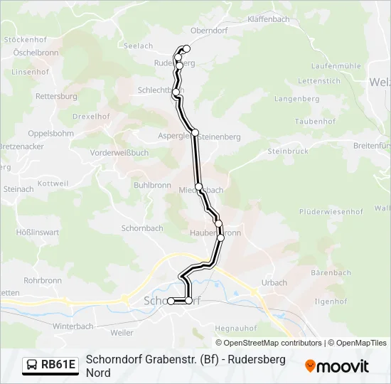 RB61E Bus Line Map