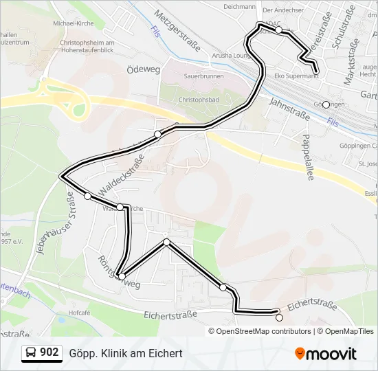 902 Bus Line Map