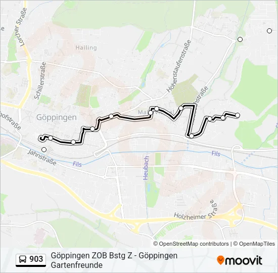 903 Bus Line Map
