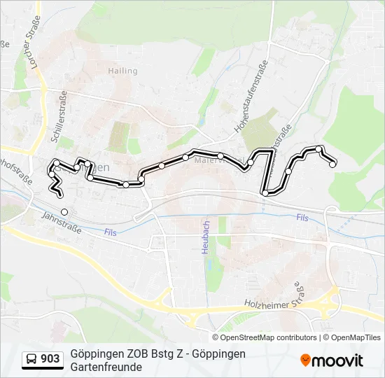 903 Bus Line Map