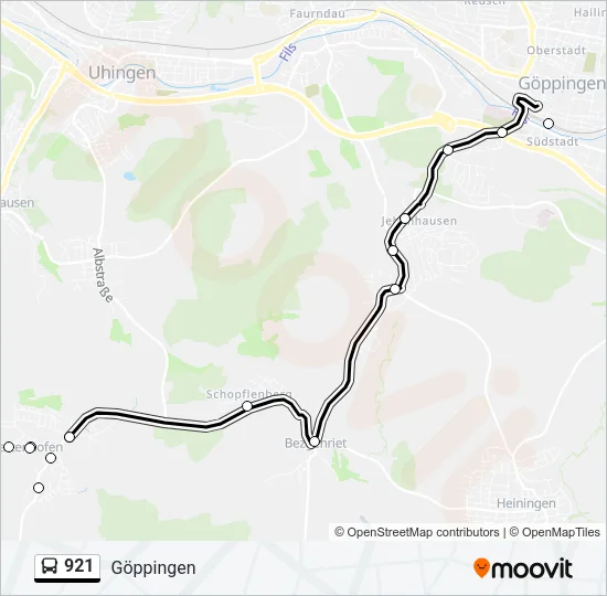 921 Bus Line Map