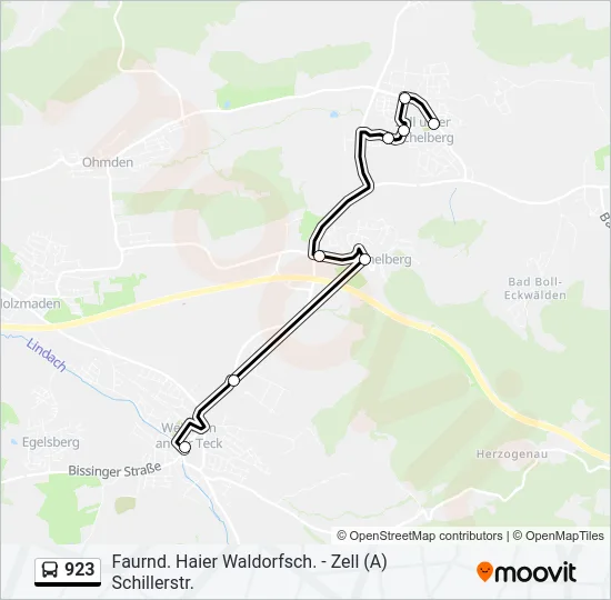 923 Bus Line Map