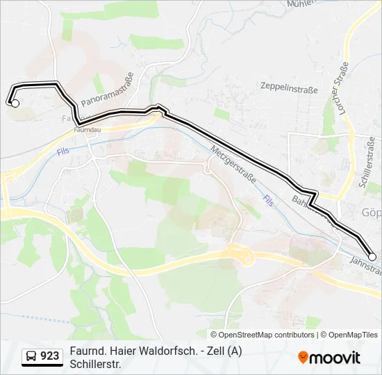 923 Bus Line Map