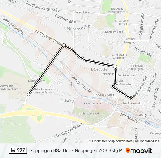 997 Bus Line Map