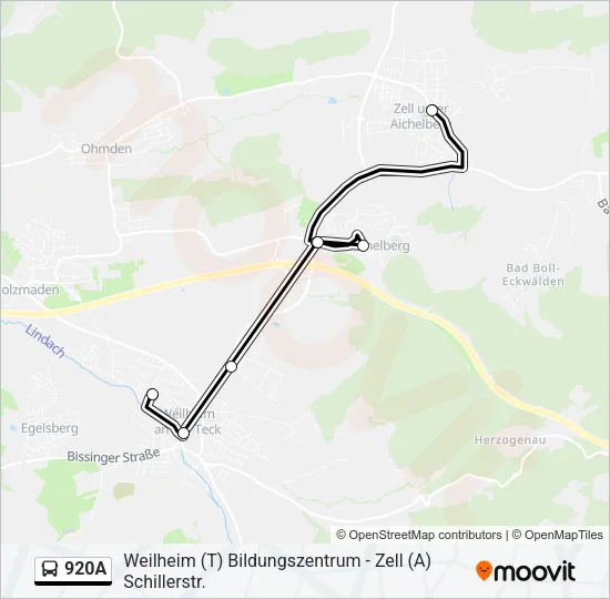 920A Bus Line Map