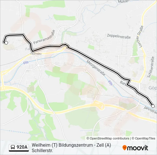 920A Bus Line Map