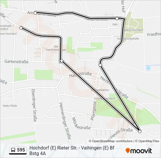 595 Bus Line Map