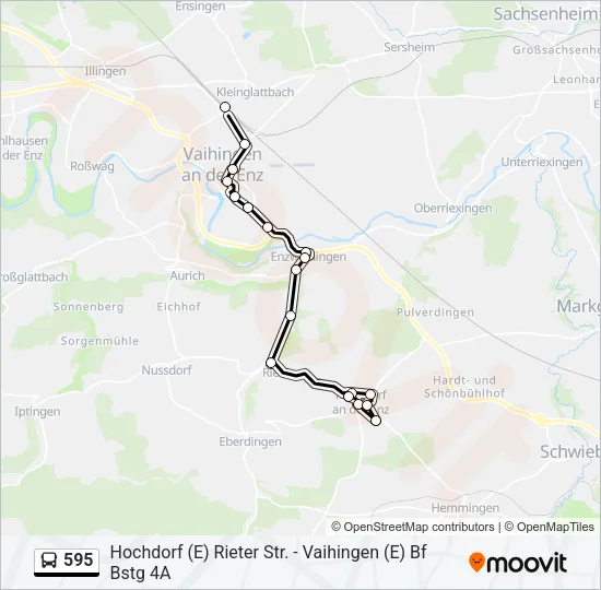 595 Bus Line Map