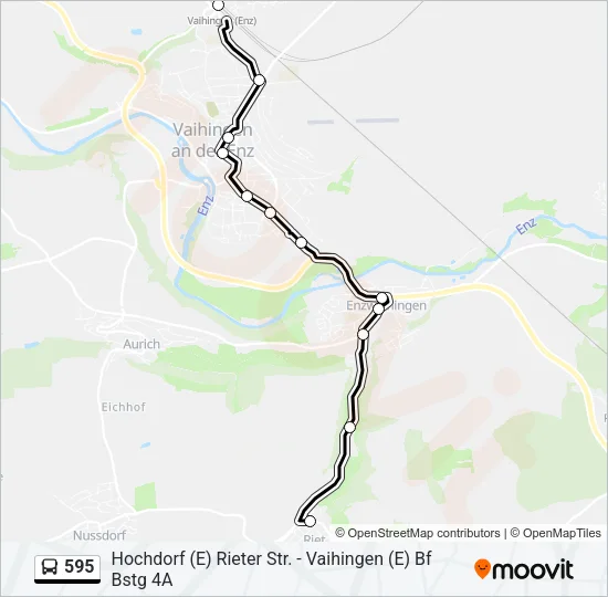 595 Bus Line Map