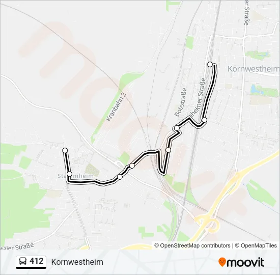 412 Bus Line Map