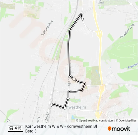 415 Bus Line Map