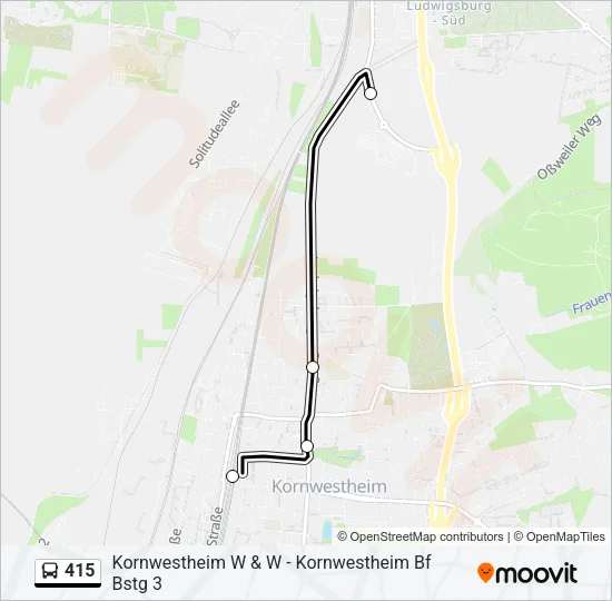 415 Bus Line Map