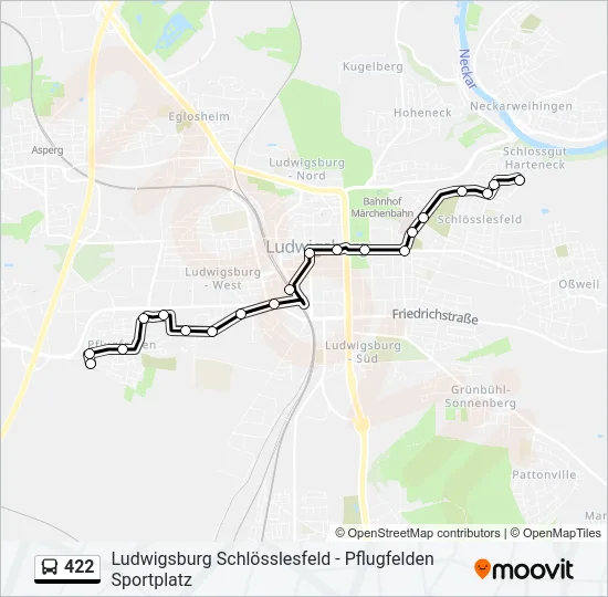 422 Bus Line Map
