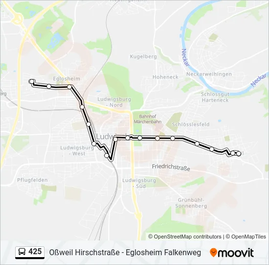 425 Bus Line Map