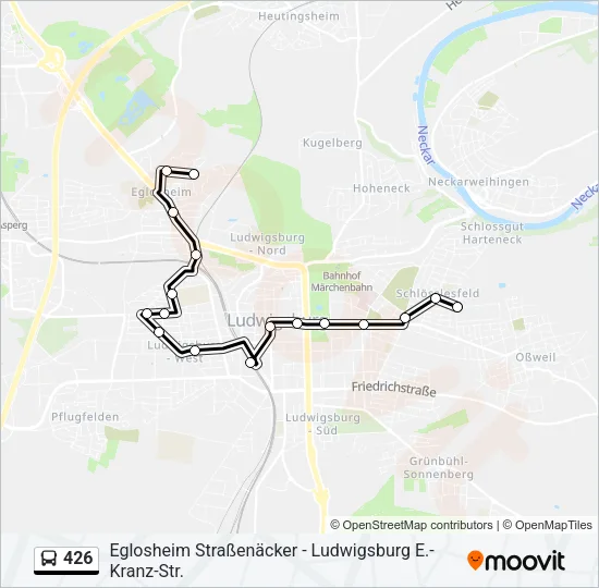 426 Bus Line Map