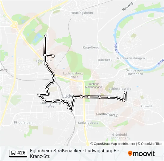 426 Bus Line Map