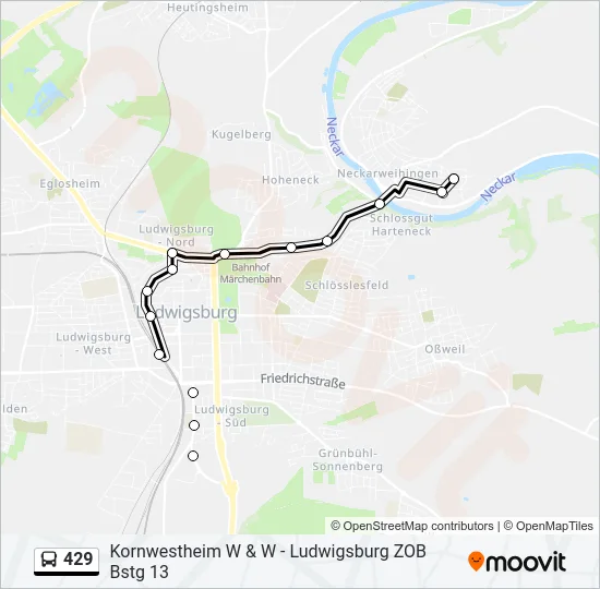 429 Bus Line Map