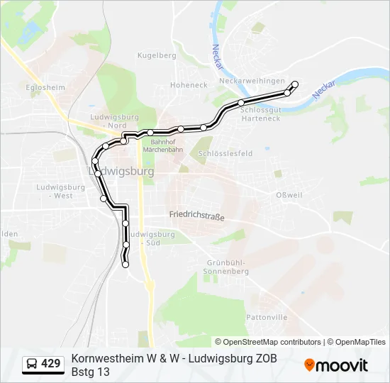 429 Bus Line Map