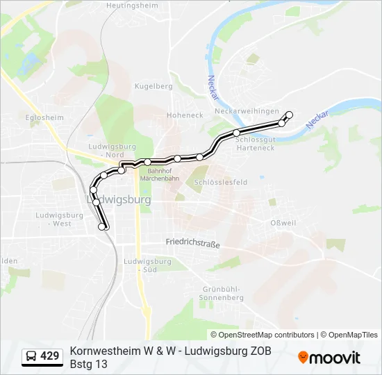 429 Bus Line Map