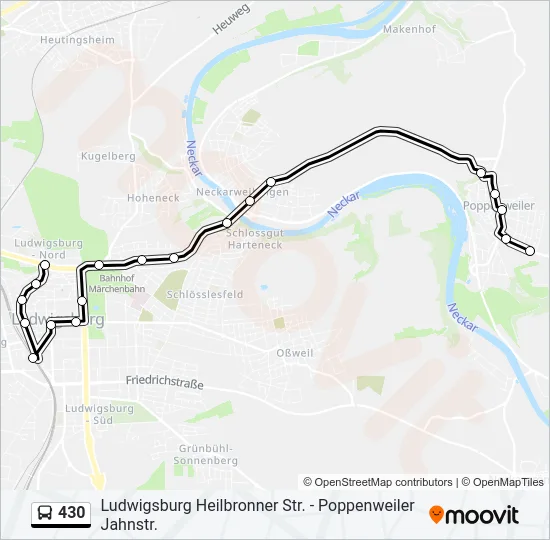 430 Bus Line Map