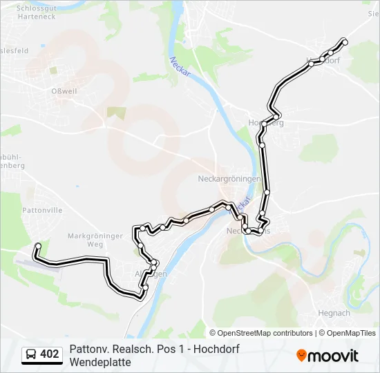 402 Bus Line Map