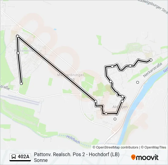 402A Bus Line Map