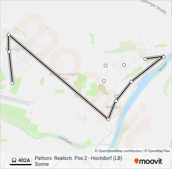 402A Bus Line Map
