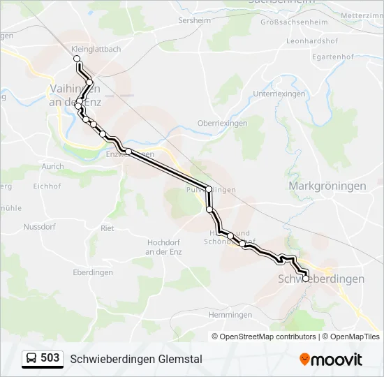 503 Bus Line Map