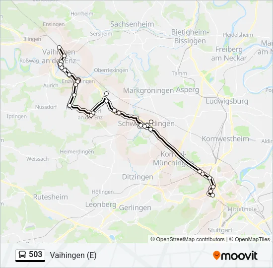 503 Bus Line Map