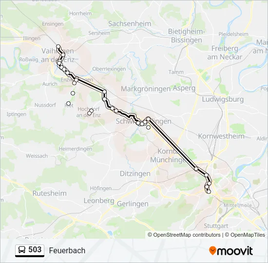 503 Bus Line Map