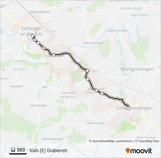 503 Bus Line Map