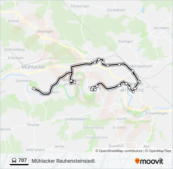 707 Bus Line Map