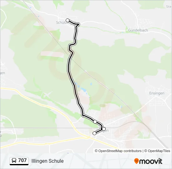 707 Bus Line Map