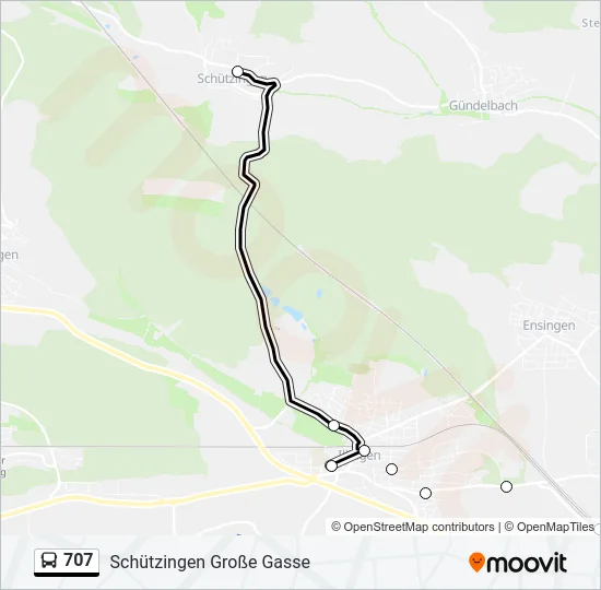 707 Bus Line Map