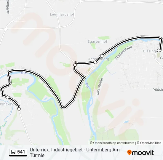 541 Bus Line Map