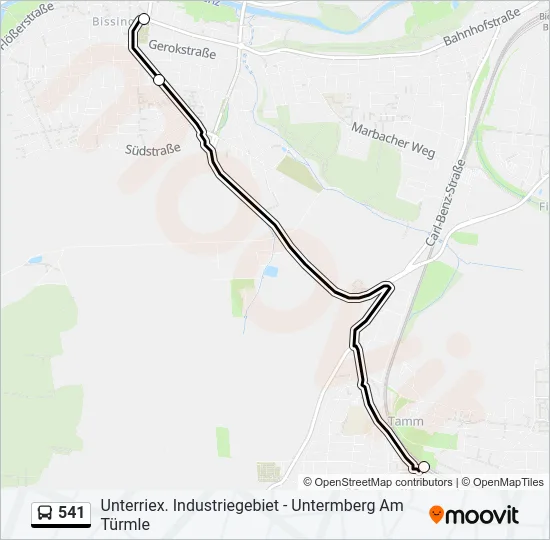 541 Bus Line Map