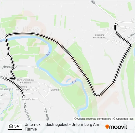 541 Bus Line Map