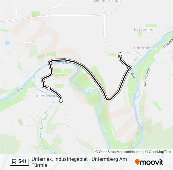 541 Bus Line Map