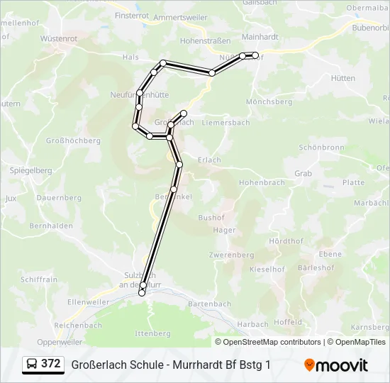 372 Bus Line Map