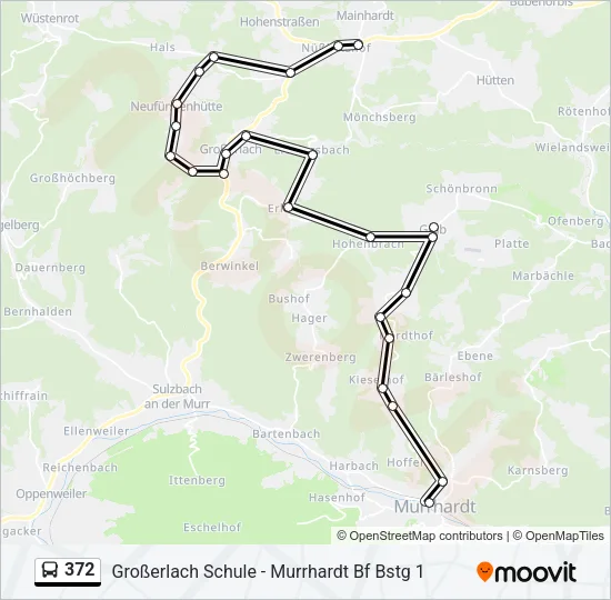 372 Bus Line Map