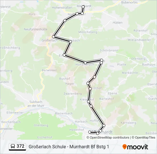 372 Bus Line Map