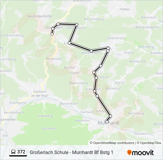 372 Bus Line Map