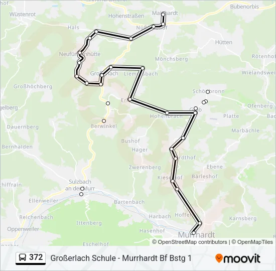 372 Bus Line Map
