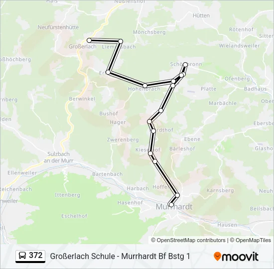 372 Bus Line Map