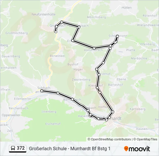 372 Bus Line Map