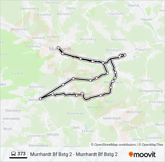 373 Bus Line Map