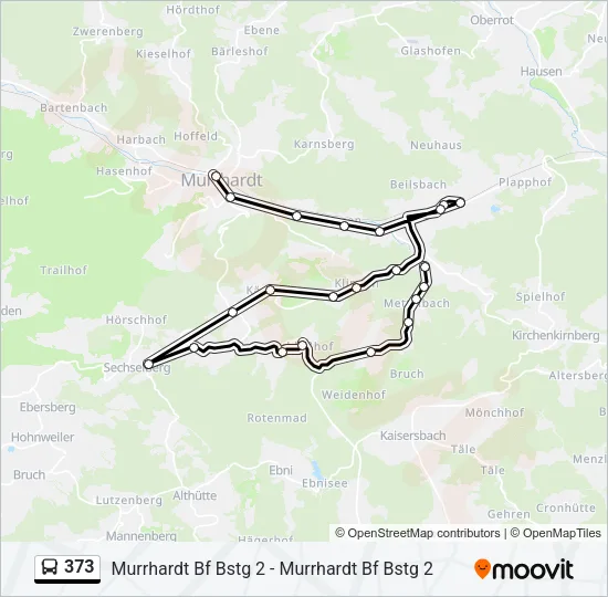 373 Bus Line Map