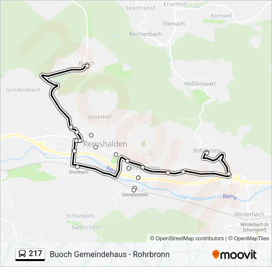 217 Bus Line Map